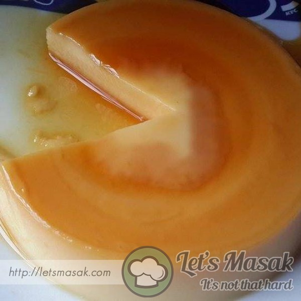 Karamel telur tali guna tanpa puding agar-agar Puding Karamel