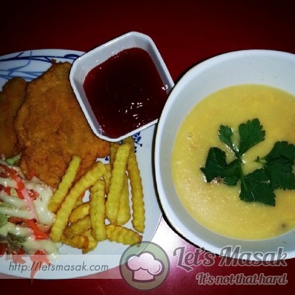 Fish & Chip With Chicken Soup