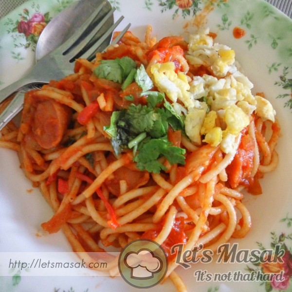 Spaghetti Bolognese Spicy Malaysian Style