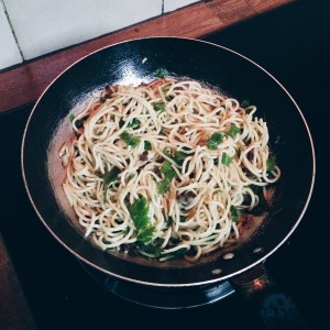 Spaghetti Aglio Olio A La Indonesia