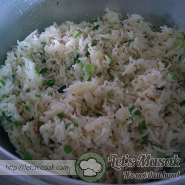 Jeera Rice / Nasi Jintan Putih (Punjabi Rice)