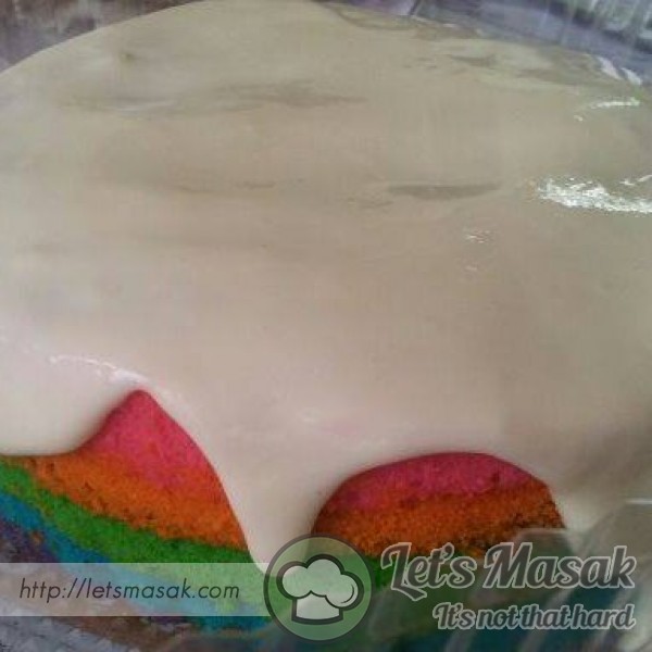 Butter Rainbow Cake Cheese Leleh