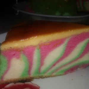 Karamel Puding Rainbow Chiffon Cake